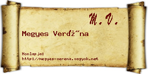 Megyes Veréna névjegykártya